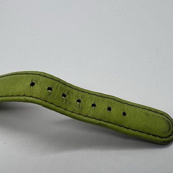 Disney Parks Time Works Tinkerbell Watch Womens Child Lime Green Leather Band - Picture 8 of 9